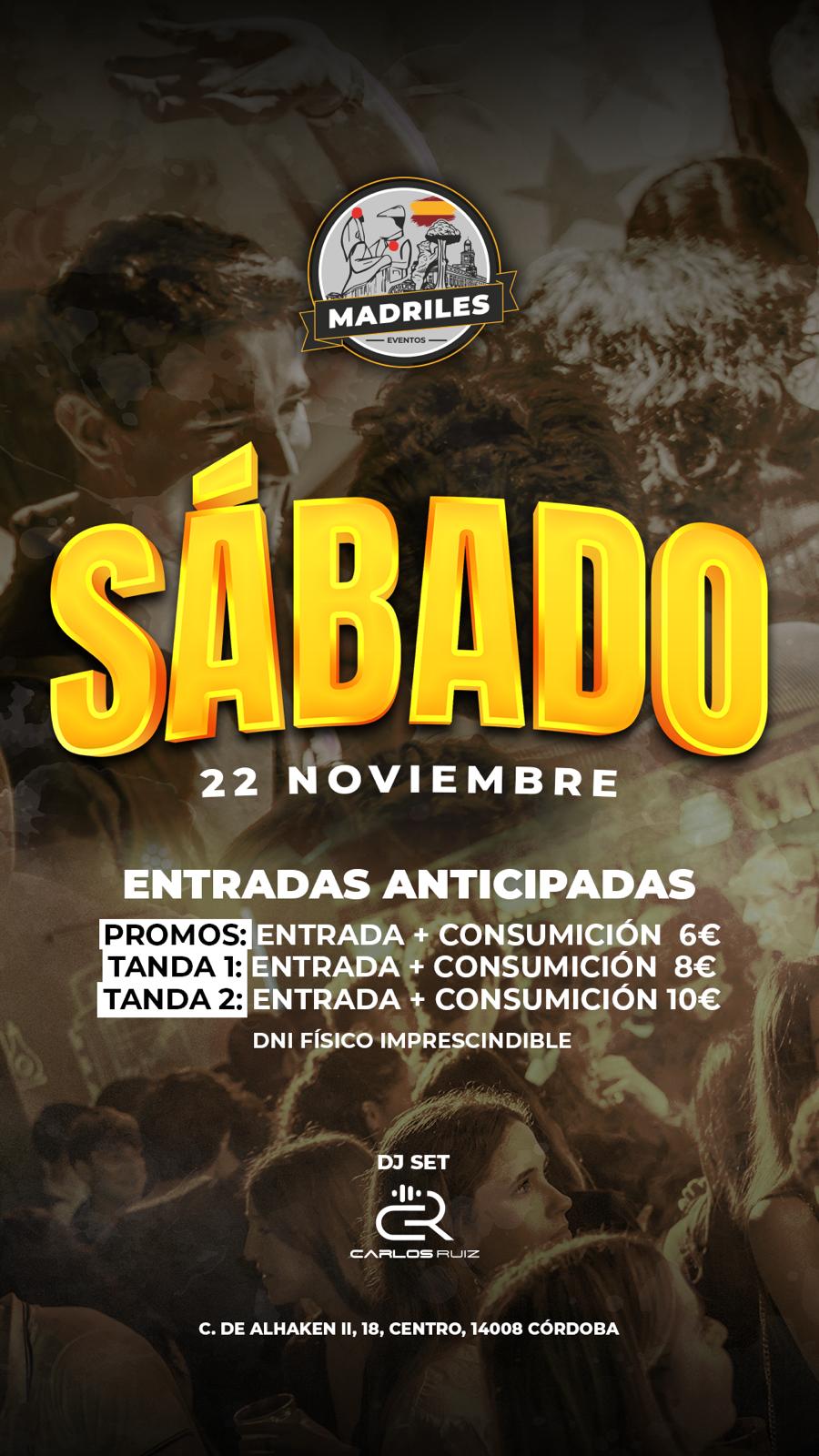 Fiesta Sábado 22 Noviembre