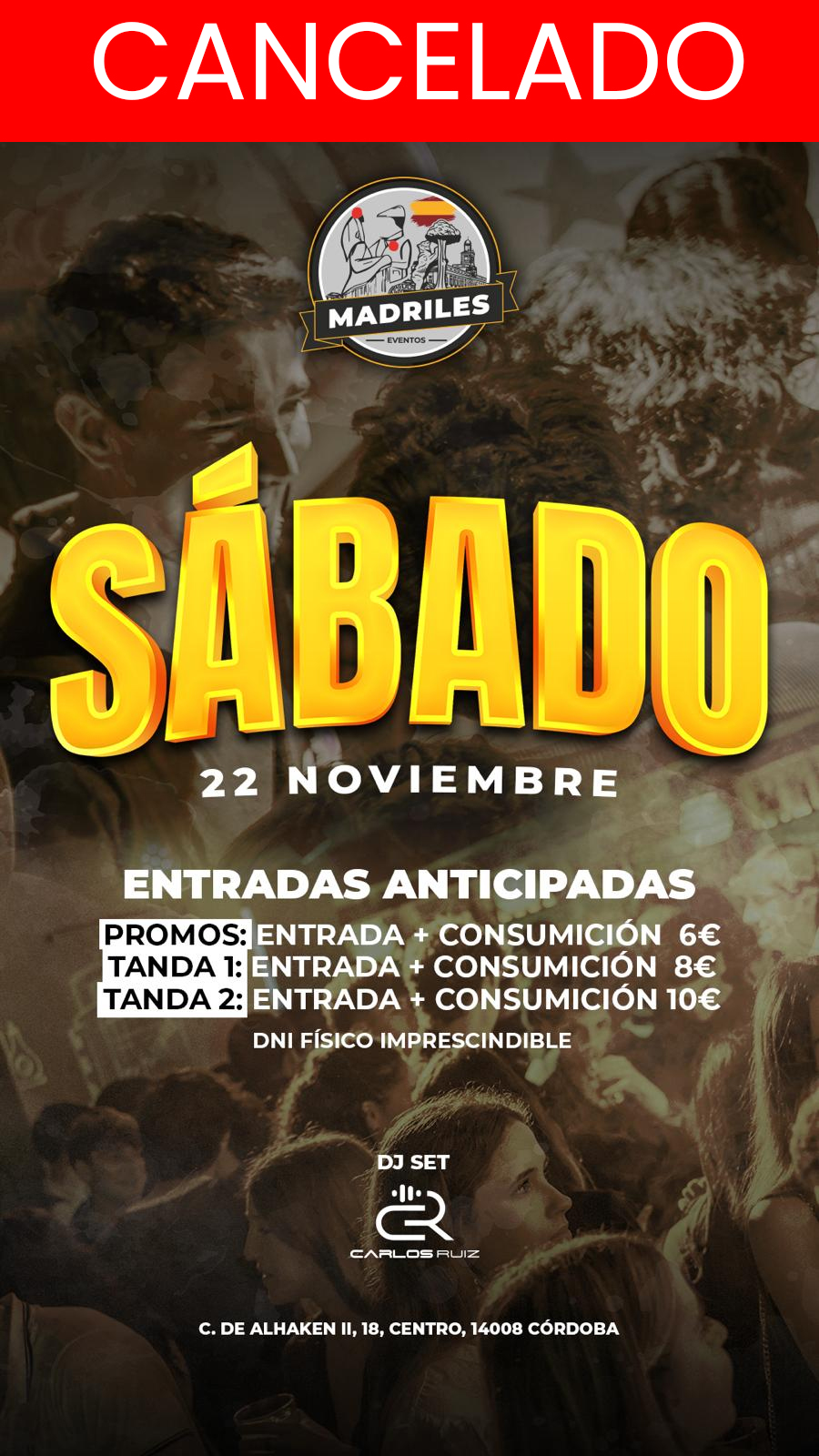 Fiesta Sábado 22 Noviembre